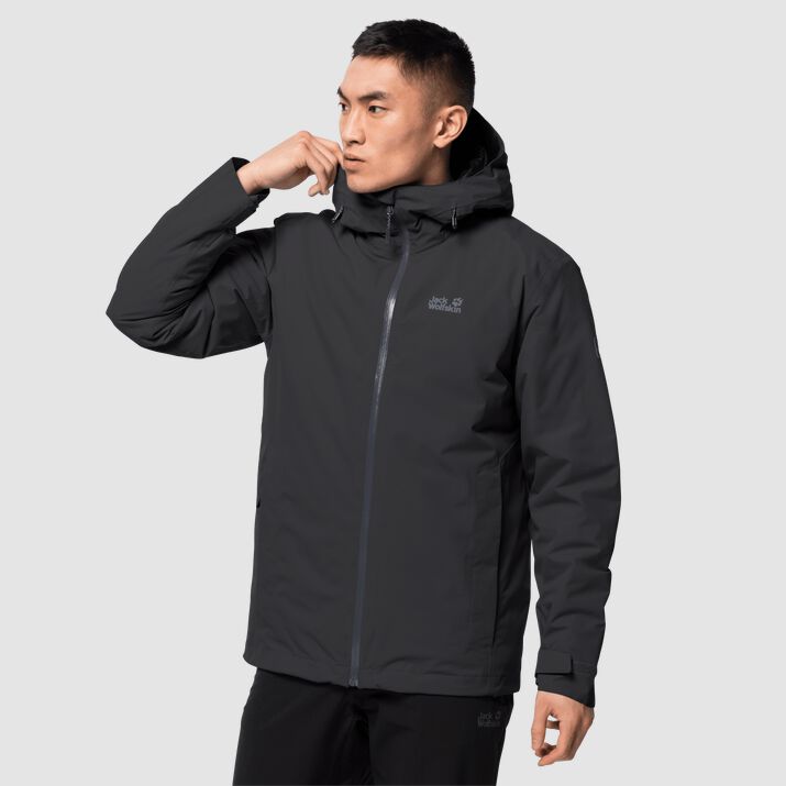 Chamarra Invierno Jack Wolfskin Argon Storm Hombre Negros Mexico-6184317